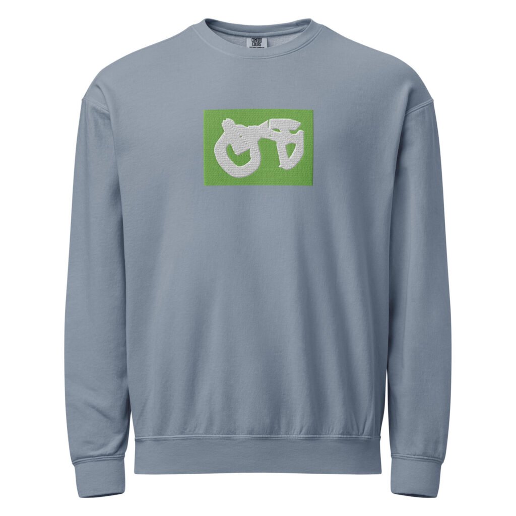 CIRCUIT Unisex garment-dyed fleece crewneck sweatshirt