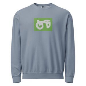 CIRCUIT Unisex garment-dyed fleece crewneck sweatshirt