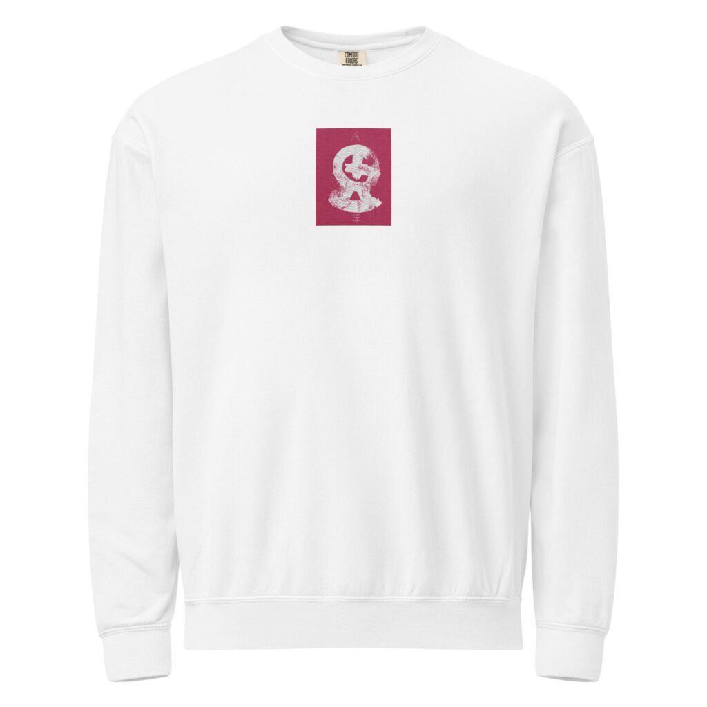 SIMBOLOS Unisex garment-dyed fleece crewneck sweatshirt