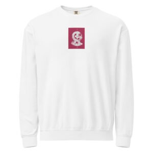 SIMBOLOS Unisex garment-dyed fleece crewneck sweatshirt
